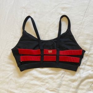 Forever 21 S Black and red sports bra.